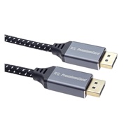 PREMIUMCORD Kabel DisplayPort 1.4 přípojný kabel, kovové a zlacené konektory, 0,5m