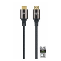 Manhattan kabel HDMI s Ethernetem, HDMI Male na Male, 1m, černá