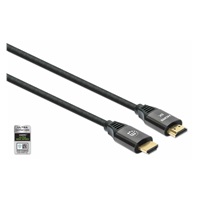Manhattan kabel HDMI s Ethernetem, HDMI Male na Male, 3m, černá