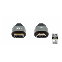 Manhattan kabel HDMI s Ethernetem, HDMI Male na Male, 3m, černá
