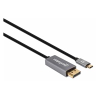 Manhattan kabel USB-C na DisplayPort 1.4, USB-C Male na DisplayPort Male, 3m, černá