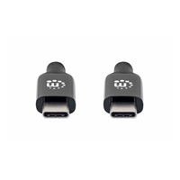 MANHATTAN Kabel USB-C Male to Male, USB 3.2 Gen 2 Type-C Active Device Cable, 5m, pozlacené koncovky, černá