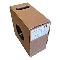 FTP kabel LEXI-Net Cat5E, drát, dvojitý venkovní PE+PVC, černý, 100m, box