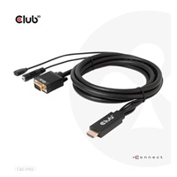 Club3D kabel HDMI na VGA, M/M, 28AWG, 2m