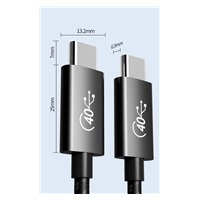 PREMIUMCORD Kabel USB4™ 40Gbps 8K@60Hz Thunderbolt 3, 0,8m