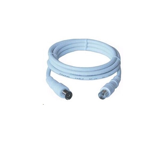 PREMIUMCORD TV kabel anténní propojovací 1m (koaxiální, M/F, 75 Ohm)