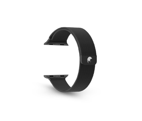 RhinoTech ocelový řemínek milánský tah pro Apple Watch 42 / 44 / 45mm černý