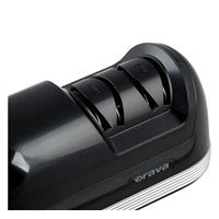 Orava elektrický brousek nožů, dvoustupňový ostřící systém, diamantové brusné kotouče, černý