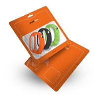 RhinoTech řemínky pro Xiaomi Mi Band 3/4 (3-pack černá, oranžová, zelená)