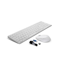 RAPOO set klávesnice a myš 9700M, bezdrátová, CZ/SK, bílá
