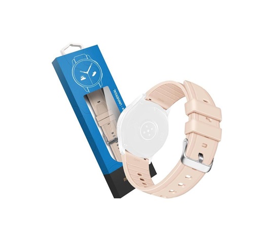 RhinoTech univerzální silikonový řemínek Quick Release 22mm světle růžový