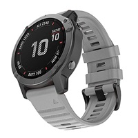 RhinoTech řemínek pro Garmin QuickFit silikonový outdoor 22mm šedý