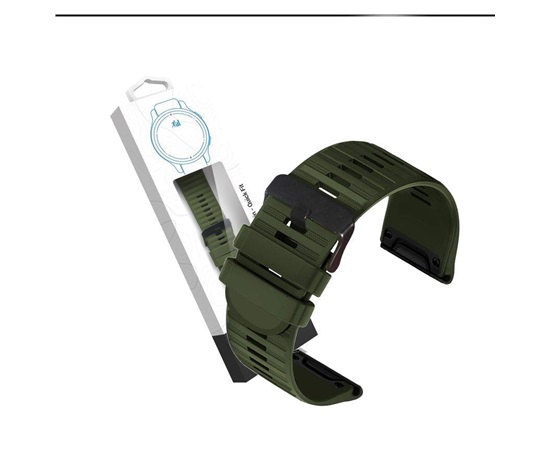 RhinoTech řemínek pro Garmin QuickFit silikonový outdoor 22mm tmavě zelený