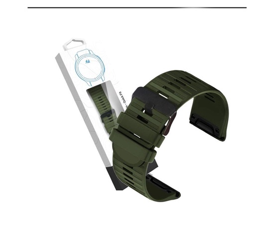 RhinoTech řemínek pro Garmin QuickFit silikonový outdoor 26mm tmavě zelený