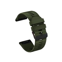 RhinoTech řemínek pro Garmin QuickFit silikonový outdoor 26mm tmavě zelený