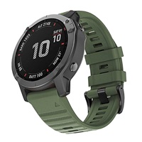 RhinoTech řemínek pro Garmin QuickFit silikonový outdoor 26mm tmavě zelený