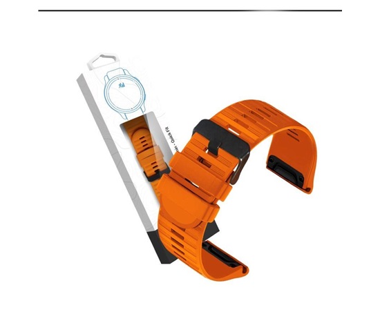 RhinoTech řemínek pro Garmin QuickFit silikonový outdoor 26mm oranžový