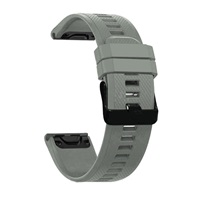 RhinoTech řemínek pro Garmin QuickFit sportovní silikonový 22mm šedý