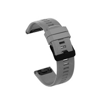 RhinoTech řemínek pro Garmin QuickFit sportovní silikonový 22mm šedý