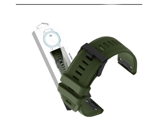 RhinoTech řemínek pro Garmin QuickFit sportovní silikonový 22mm tmavě zelený