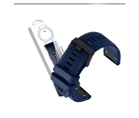 RhinoTech řemínek pro Garmin QuickFit sportovní silikonový 26mm tmavě modrý