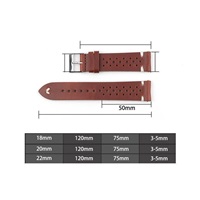 RhinoTech univerzální řemínek Genuine Leather Quick Release 22mm, červená