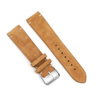 RhinoTech univerzální řemínek Genuine Suede Leather Quick Release 22mm hnědý