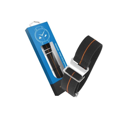 RhinoTech univerzální řemínek nylonový tah Quick Release 20mm černo-oranžový