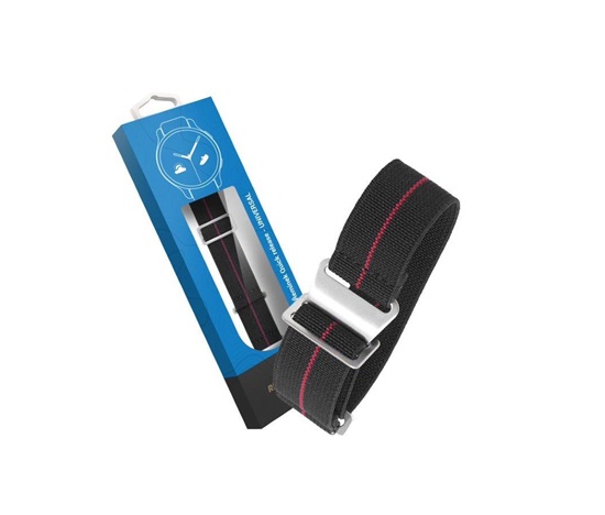RhinoTech univerzální řemínek nylonový tah Quick Release 22mm černo-červený