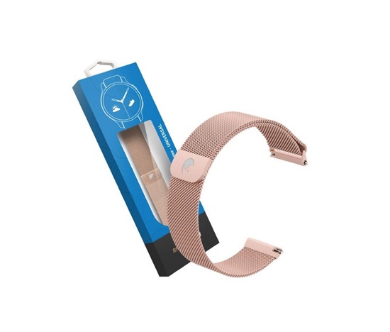 RhinoTech univerzální řemínek milánský tah Quick Release 18mm růžovo-zlatý