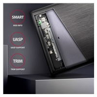 AXAGON EE25-A6M, USB 3.2 Gen 1 - SATA 6G 2.5" kovový RAW box, bezšroubkový