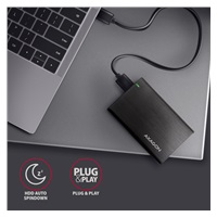 AXAGON EE25-A6M, USB 3.2 Gen 1 - SATA 6G 2.5" kovový RAW box, bezšroubkový