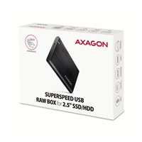AXAGON EE25-A6M, USB 3.2 Gen 1 - SATA 6G 2.5" kovový RAW box, bezšroubkový