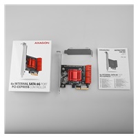 AXAGON PCES-SA6, PCIe řadič - 6x interní SATA 6G port, ASM1166, SP & LP