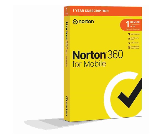NORTON 360 MOBILE 1 uživatel pro 1 zařízení na 1 rok ESD
