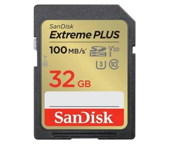 SanDisk SDHC karta 32GB Extreme PLUS (100 MB/s Class 10, UHS-I U3 V30)