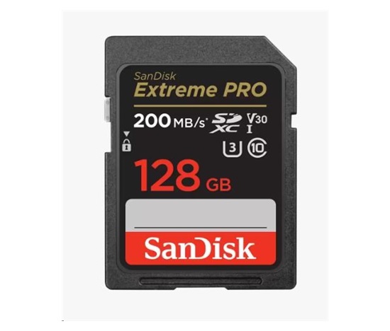 SanDisk SDXC karta 128GB Extreme PRO (200 MB/s Class 10, UHS-I U3 V30)