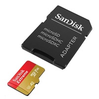 SanDisk micro SDXC karta 128GB Extreme (190 MB/s Class 10, UHS-I U3 V30) + adaptér
