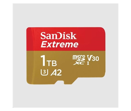 SanDisk micro SDXC karta 1TB Extreme (190 MB/s Class 10, UHS-I U3 V30) + adaptér