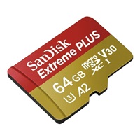 SanDisk micro SDXC karta 64GB Extreme PLUS (200 MB/s Class 10, UHS-I U3 V30) + adaptér