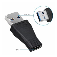 PremiumCord USB redukce USB 3.0 A - USB-C  (M/F), černá