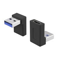 PremiumCord USB redukce USB-C  - USB3.0 typ A  (F/M), zahnutá 90°