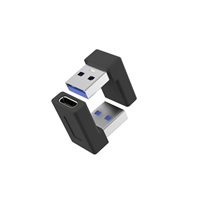 PremiumCord USB redukce USB-C  - USB3.0 typ A  (F/M), zahnutá 90°