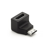 PremiumCord adaptér Mini HDMI C - HDMI  (M/F), zahnutý 90°
