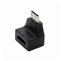 PremiumCord adaptér Mini HDMI C - HDMI  (M/F), zahnutý 90°