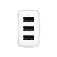 Baseus kompaktní nabíječka 3U 17W EU, bílá