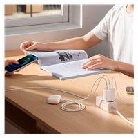 Baseus kompaktní nabíječka 3U 17W EU, bílá