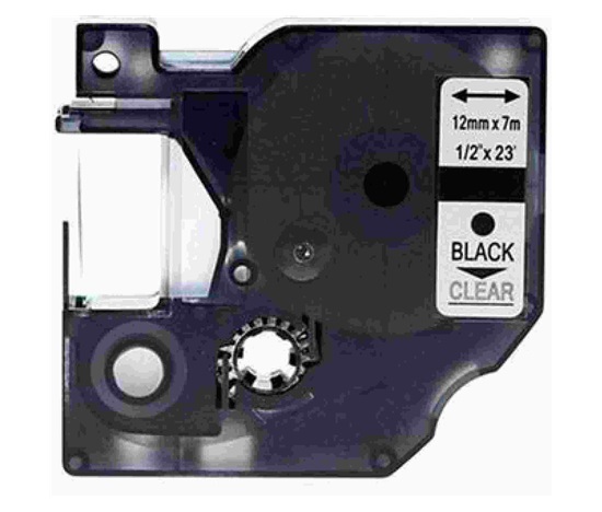 Xerox kompatibilní páska s DYMO, 45010 S0720500,12mm x 7m, černý tisk / průhledný podklad, D1 - ALLPRINT