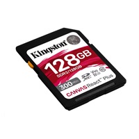 Kingston SDXC karta 128GB Canvas React Plus SDXC UHS-II 300R/260W U3 V90 for Full HD/4K/8K