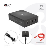 Club3D cestovní nabíječka 132W GAN technologie, 4xUSB-A a USB-C, PD 3.0 Support